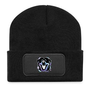 Rottweiler  - Recycelte Patch Beanie - Schwarz - Vorne