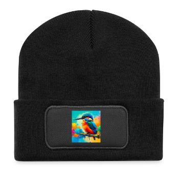 martin-pêcheur - Beanie recyclé à patch - noir - Devant