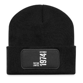 Légendes Octobre 1974 Millésime Octobre 1974 Rétro - Beanie recyclé à patch - noir - Devant