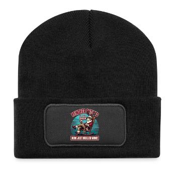 Reindeer Retirement 2024 – Mulled Wine & Winter Fun - Recycled Patch Beanie - black - Front