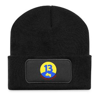  13 Bouches-du-Rhône  - Beanie recyclé à patch - noir - Devant