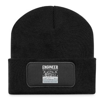 INGENIEUR – Unsichtbare Probleme lösen T-Shirt - Recycelte Patch Beanie - Schwarz - Vorne