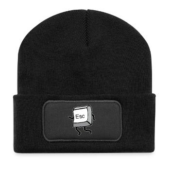 Touche Échap cartoon mouvement - Beanie recyclé à patch - noir - Devant