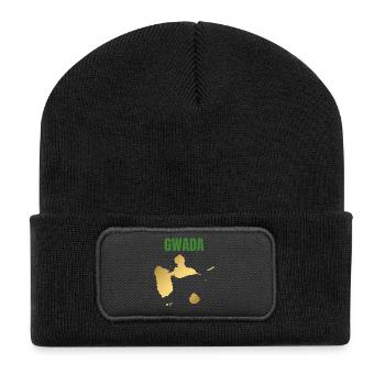 GWADA Golden Map Westindische Inseln T-Shirt - Recycelte Patch Beanie - Schwarz - Vorne