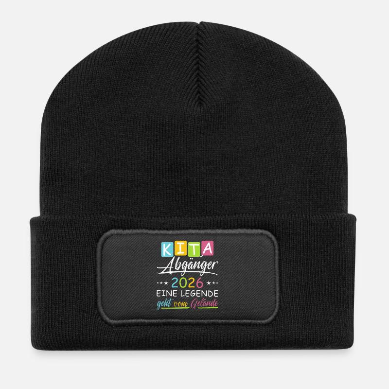 Kita Abgänger 2026 - Recycelte Patch Beanie - Schwarz