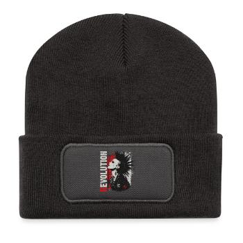Punkrock Mädchen Revolution - Recycelte Patch Beanie - Dunkelgrau - Vorne