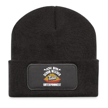 Totally underpommest encore une fois – blague sur les frites - Beanie recyclé à patch - charbon - Devant