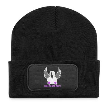 "Klei mi ann Mors" North German humor - Recycled Patch Beanie - black - Front