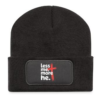 Moins moi plus Il Foi chrétienne - Beanie recyclé à patch - charbon - Devant