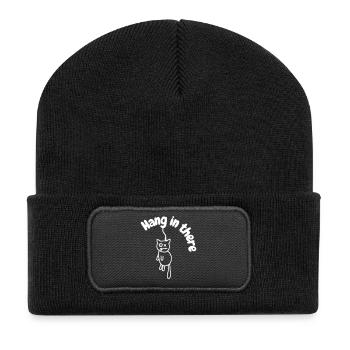 Hanginthere4 - Recycelte Patch Beanie - Schwarz - Vorne