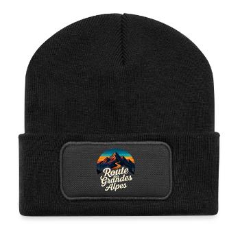 Route des Grandes Alpes Vintage - Recycled Patch Beanie - black - Front