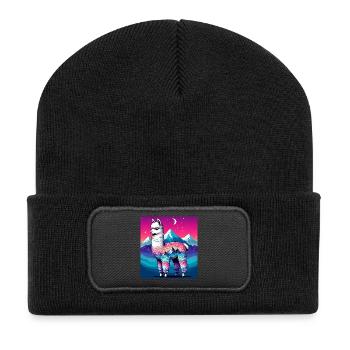 Alpaga - Beanie recyclé à patch - noir - Devant