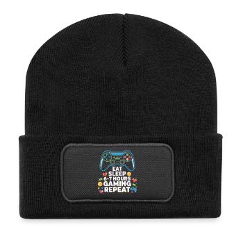 Six Seven Geek 67 Meme Jeu Drôle - Beanie recyclé à patch - noir - Devant
