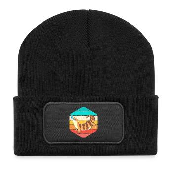 Lézard - Beanie recyclé à patch - noir - Devant