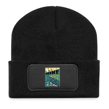 Histoire du vélo nu – Déclaration des motards - Beanie recyclé à patch - noir - Devant