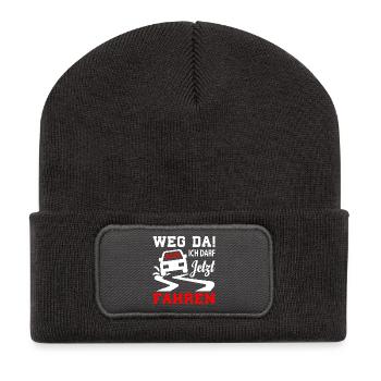 Test de conduire 2026 Test de permis de conduire - Beanie recyclé à patch - charbon - Devant