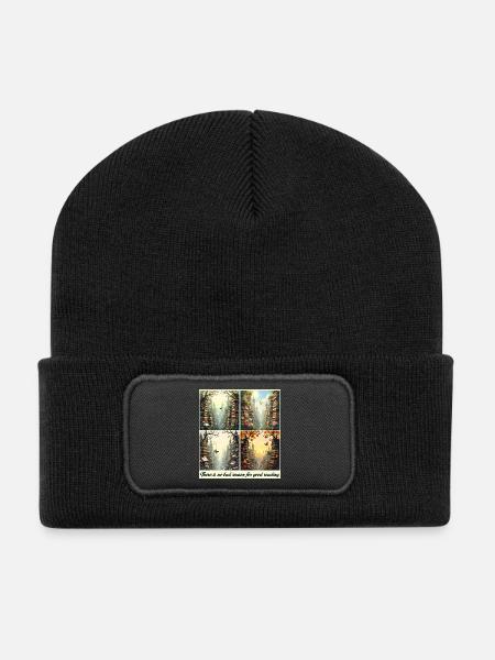 Seasonal Reading Arch - Recycled Patch Beanie - black
