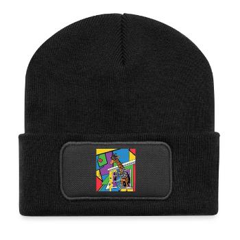 Giraffe Thief Pop Art - Recycled Patch Beanie - black - Front