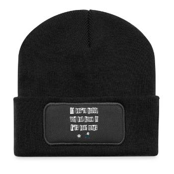 If you're happy and you know it's your meds - Recycled Patch Beanie - black - Front