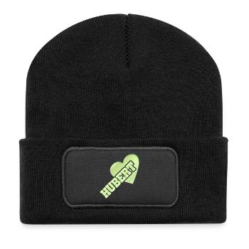 Gift for Hubert - Recycled Patch Beanie - black - Front