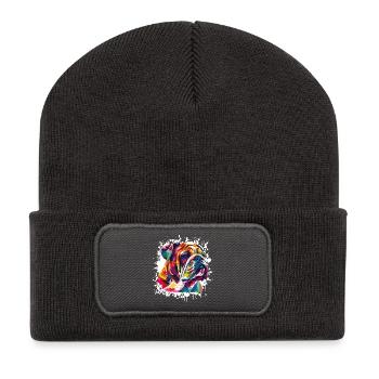 Dog Dog Art Graffiti - Recycled Patch Beanie - dark grey - Front
