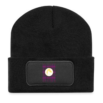 Occupez-vous de vos affaires – Minimal sarcastique de design - Beanie recyclé à patch - noir - Devant