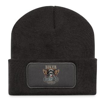 Biker Rules - Since 2004 - Live to Ride - Recycelte Patch Beanie - Dunkelgrau - Vorne