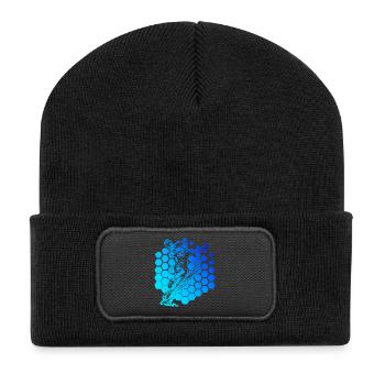 Handball Fokus pur fuer Frauen - Recycelte Patch Beanie - Schwarz - Vorne