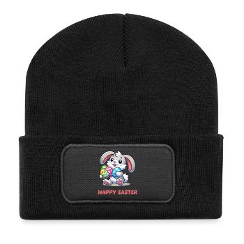 Bande dessinée Bunny Bunny Easter Bunny - Beanie recyclé à patch - noir - Devant
