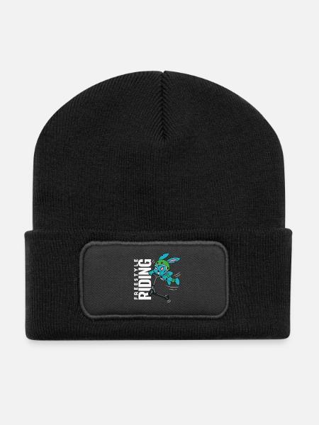 Lapin Freestyle - Beanie recyclé à patch - noir