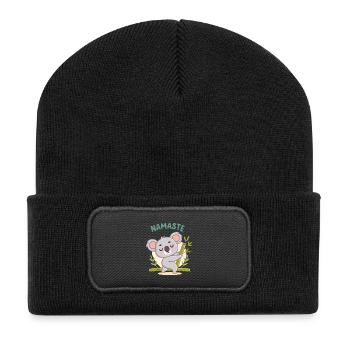 Koala Namaste Pastel Bamboo - Recycled Patch Beanie - black - Front