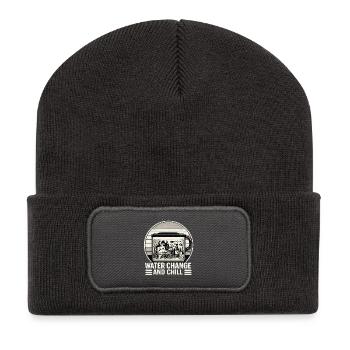 Changement d’eau Chill Aquarium Humour - Beanie recyclé à patch - charbon - Devant