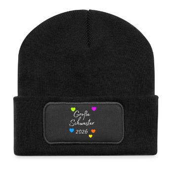 Big Sister 2026 Heart Pressure - Recycled Patch Beanie - black - Front
