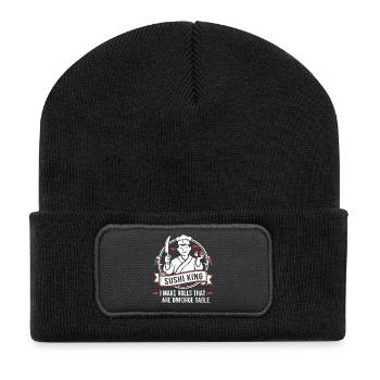 Sushi König: Unvergessliche Rollen - Recycelte Patch Beanie - Schwarz - Vorne