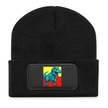 dinosaure - Beanie recyclé à patch - noir - Devant