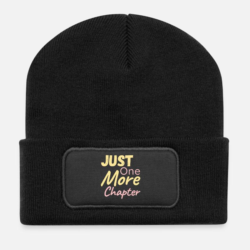 Just One More Chapter - Recycelte Patch Beanie - Schwarz