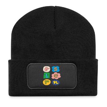 Lettres colorées de Pâques - Beanie recyclé à patch - noir - Devant
