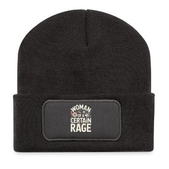Woman of a Certain Rage Statement Shirt Sticker - Recycelte Patch Beanie - Dunkelgrau - Vorne