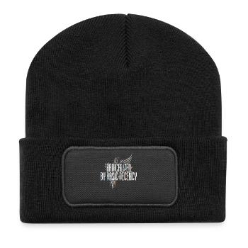 Radicalized by Basic Decency Shirt for Activists - Recycelte Patch Beanie - Schwarz - Vorne