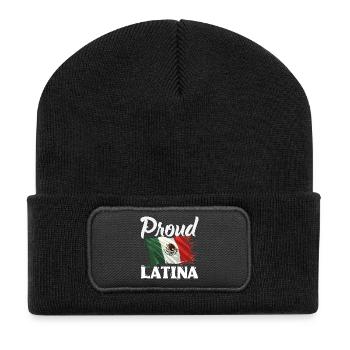 Fierté du Mexique & Maison Drapeau du Mexique - Beanie recyclé à patch - noir - Devant