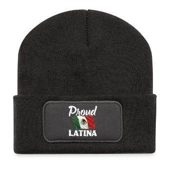 Fierté du Mexique & Maison Drapeau du Mexique - Beanie recyclé à patch - charbon - Devant
