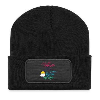 Mother Is The Light Of Life Inspirational Quote - Recycled Patch Beanie - black - Front