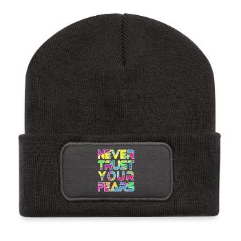 Never Fears W - Recycled Patch Beanie - dark grey - Front