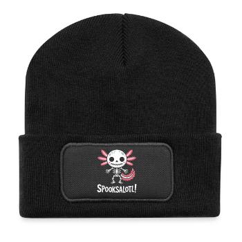 Spooky Skull with Pink Wings - Recycled Patch Beanie - black - Front