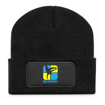 Breakdance - Recycelte Patch Beanie - Schwarz - Vorne