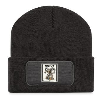 Beer mouflon - Recycled Patch Beanie - dark grey - Front