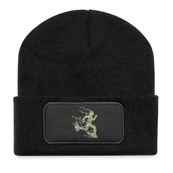Stylized Rocket Runner - Recycled Patch Beanie - black - Front