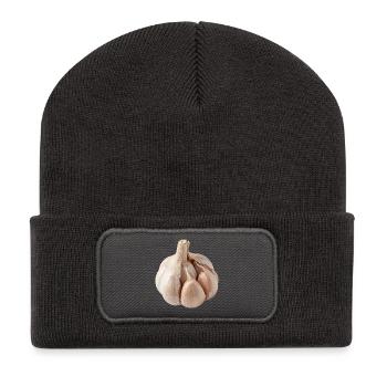 Garlic Vegan cuisine mediterranean - Recycled Patch Beanie - dark grey - Front