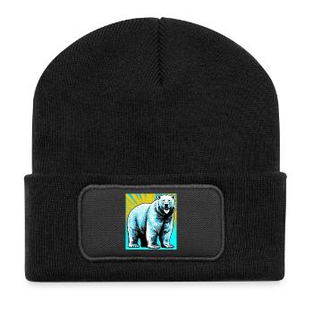 polar bear - Recycled Patch Beanie - black - Front