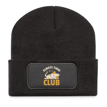 Club Toujours Fatigué - Beanie recyclé à patch - charbon - Devant